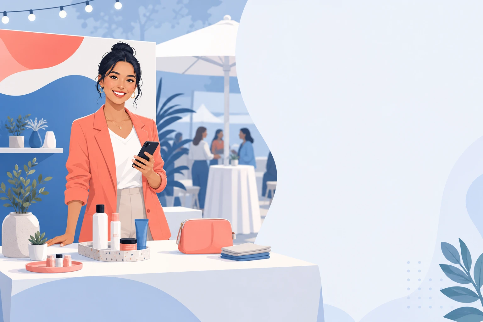 Illustration d'un ambassadeur de marque en activation produit