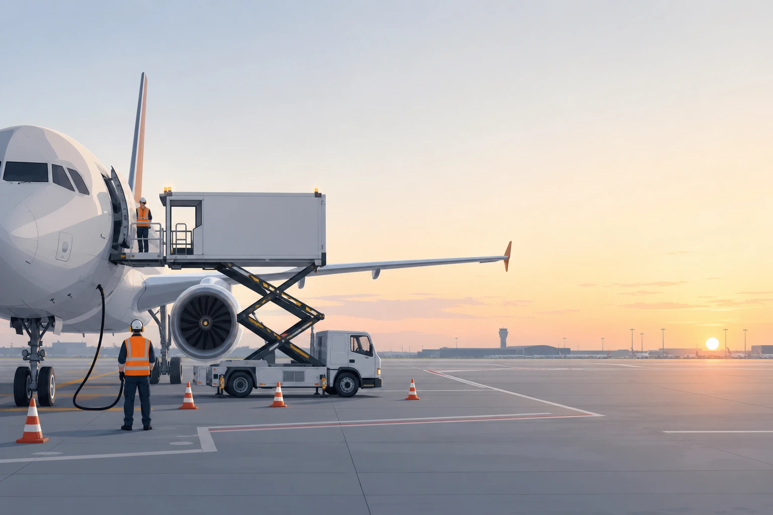 Illustration d'un avitailleur sur piste aeroportuaire