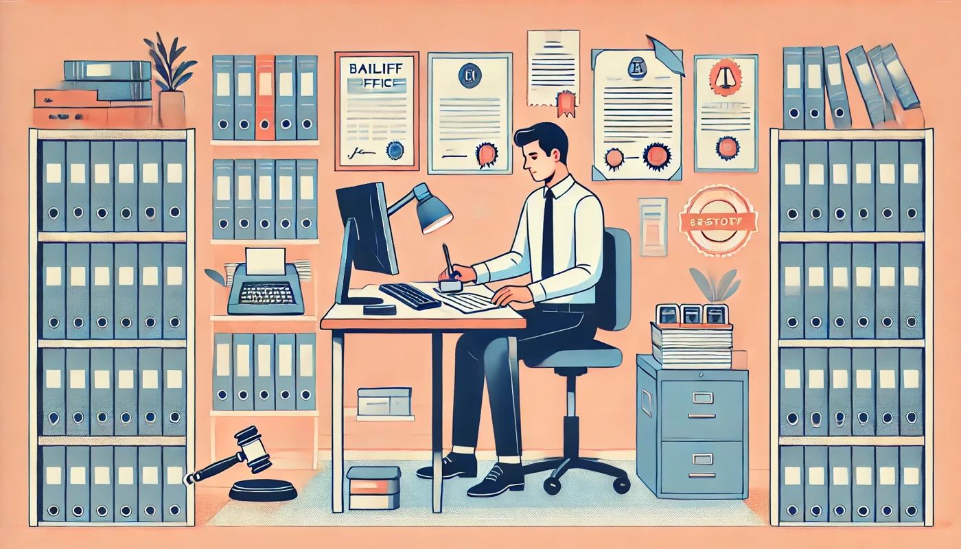 Illustration pour un CV de Clerc d’Huissier
