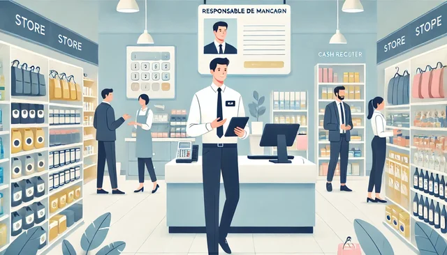 Illustration pour un CV de Responsable de Magasin