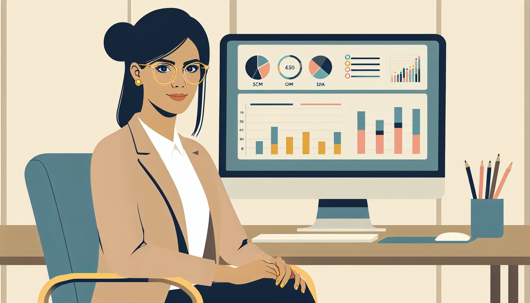Illustration pour un CV de Consultant CRM