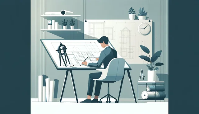 Illustration pour un CV de Dessinateur architecture
