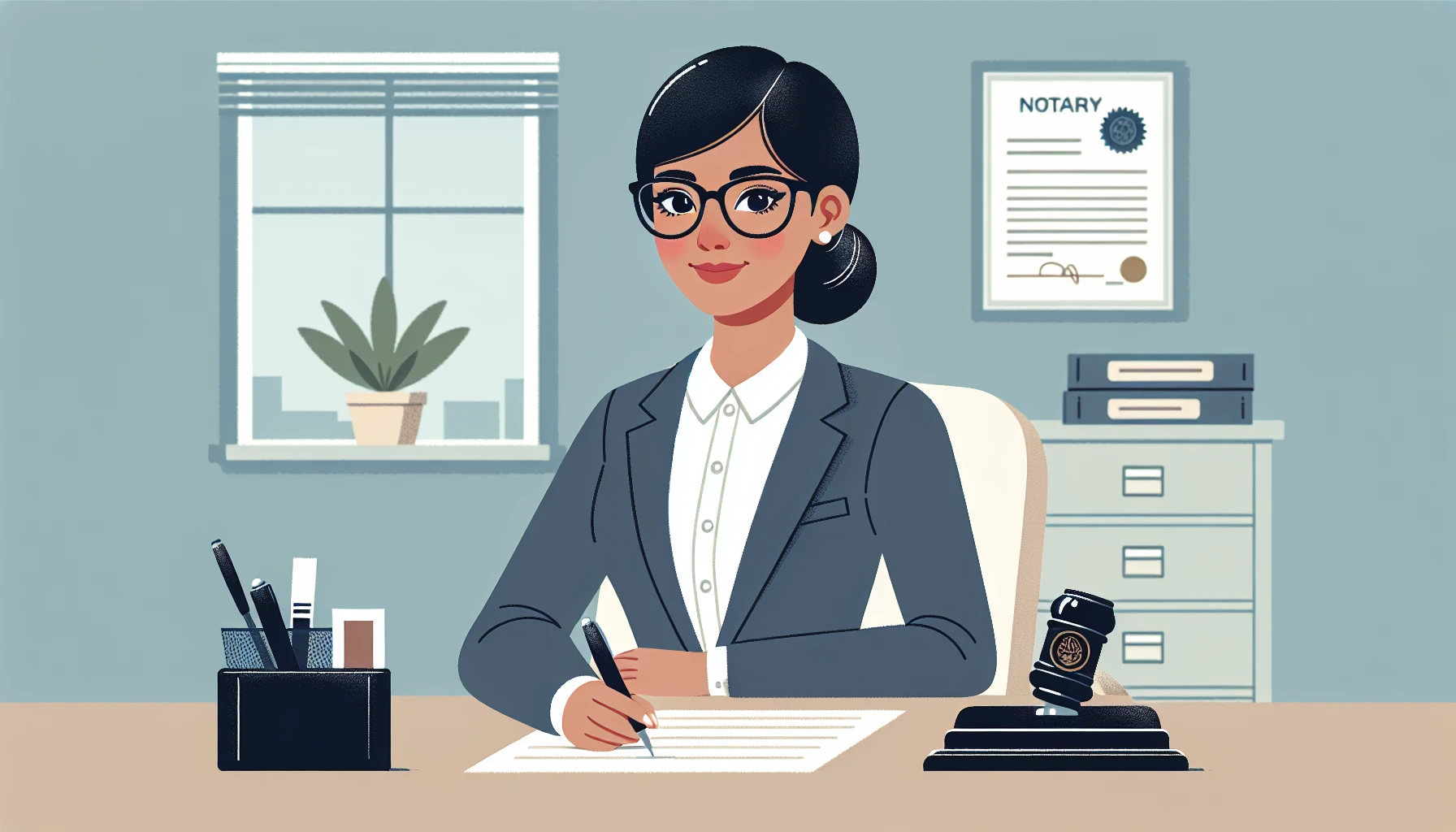 Illustration pour un CV de Notaire