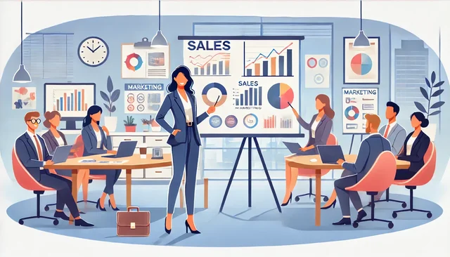 Illustration pour un CV de Commercial Marketing