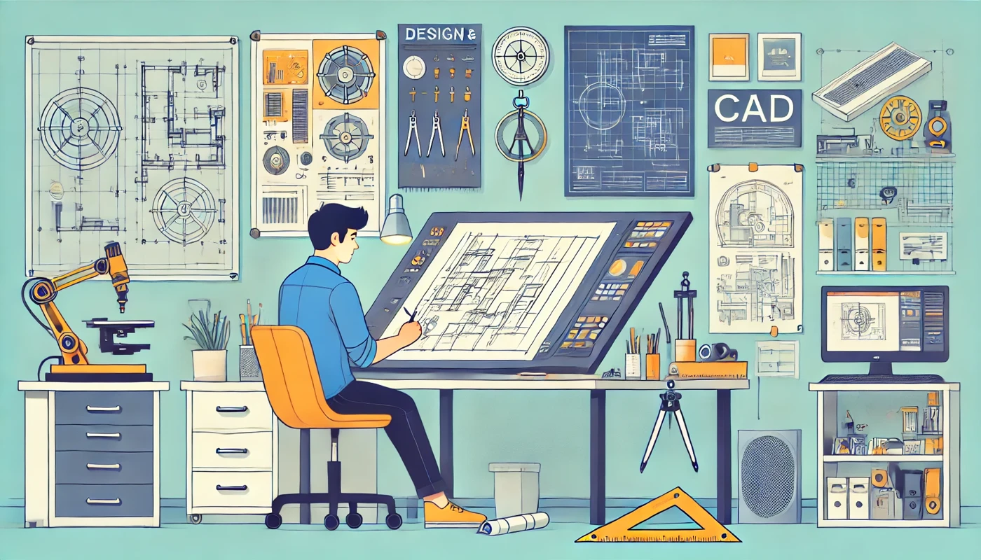 Illustration pour un CV de Dessinateur industriel