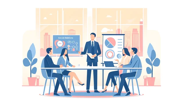 Illustration pour un CV de Responsable relations sociales