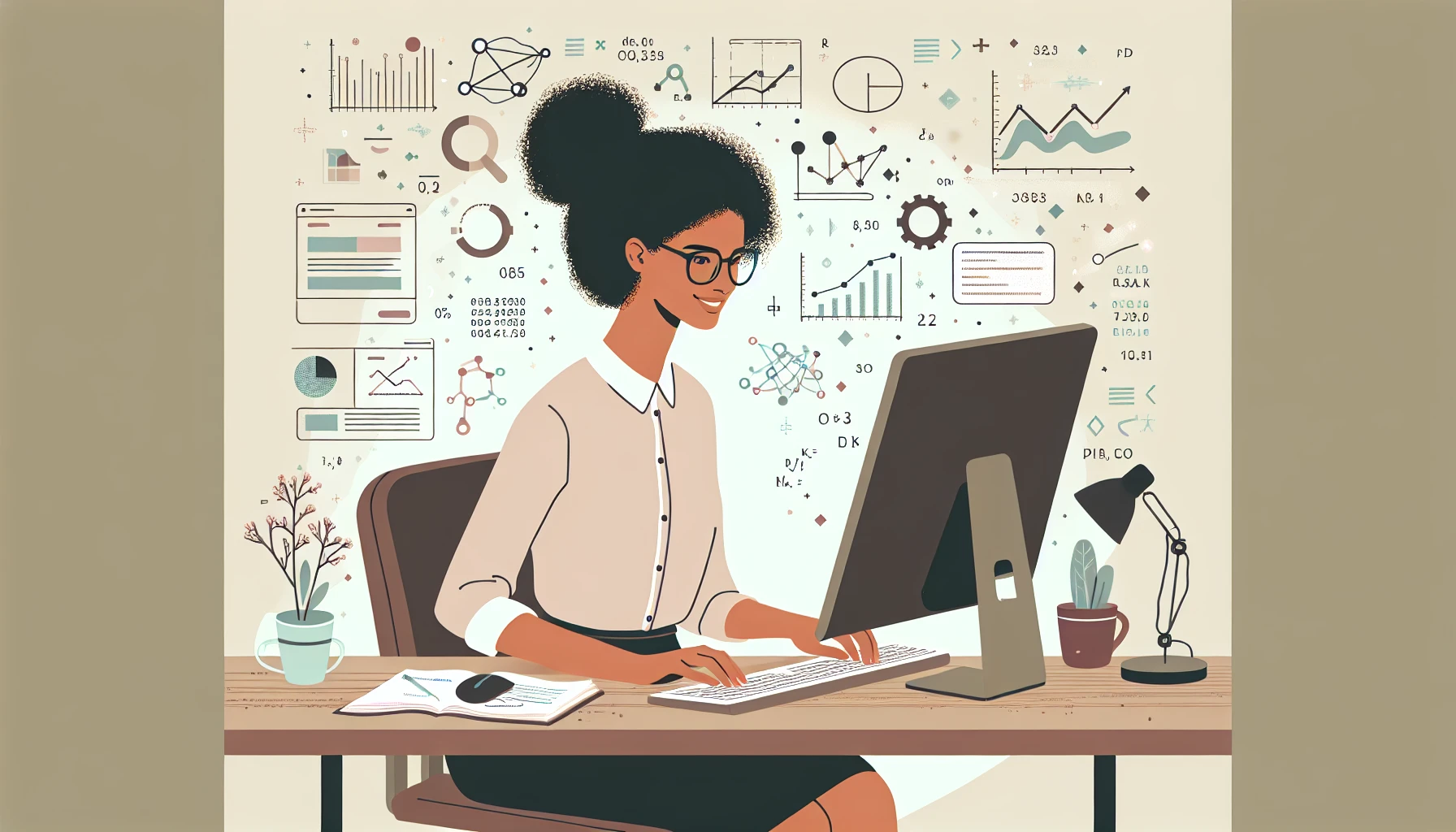 Illustration pour un CV de Data Scientist