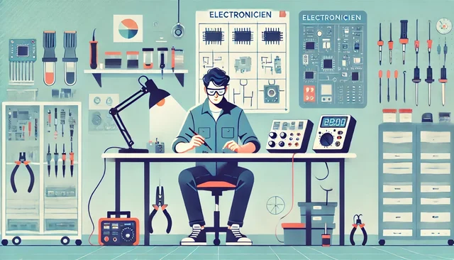 Illustration pour un CV de Electronicien