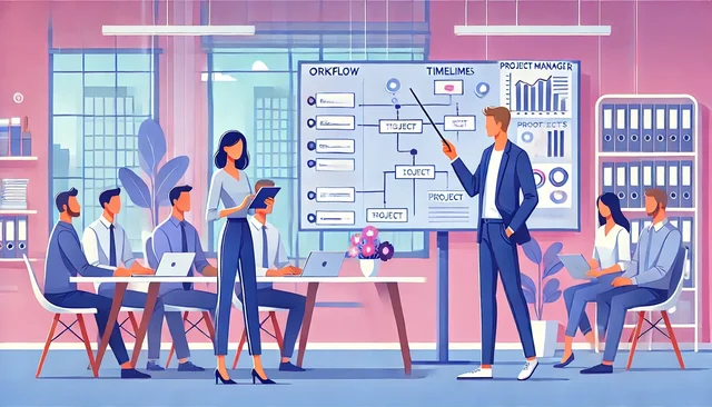Illustration pour un CV de Chef de projet organisation