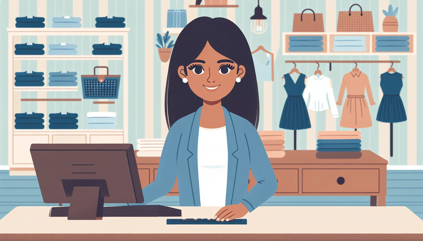 Illustration pour un CV de Responsable de boutique