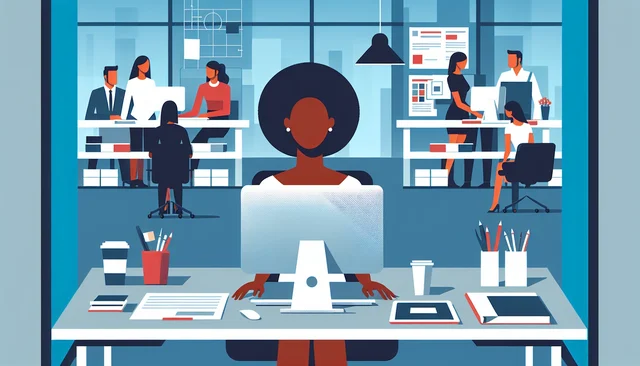 Illustration pour un CV de Employé de bureau