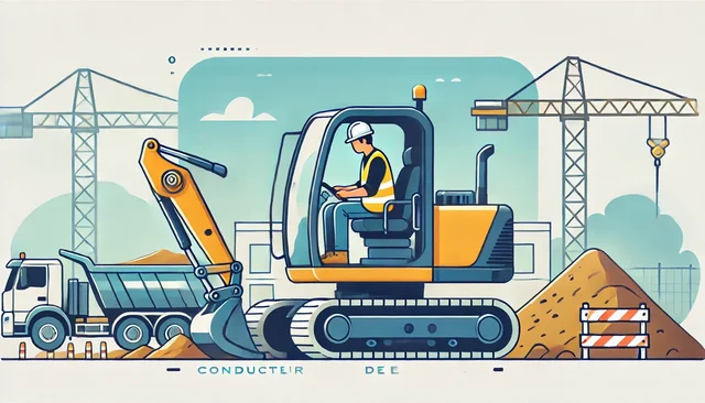 Illustration pour un CV de Conducteur de pelle