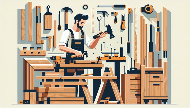 Illustration pour un CV de Menuisier PoseurMenuisier PoseurCV Menuisier Poseur