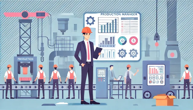 Illustration pour un CV de Responsable de production