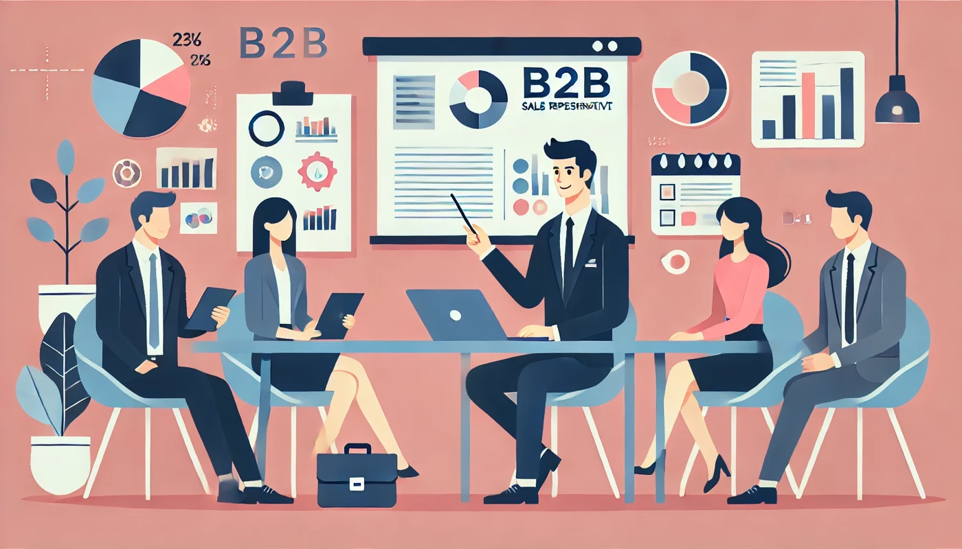 Illustration pour un CV de Commercial B to B