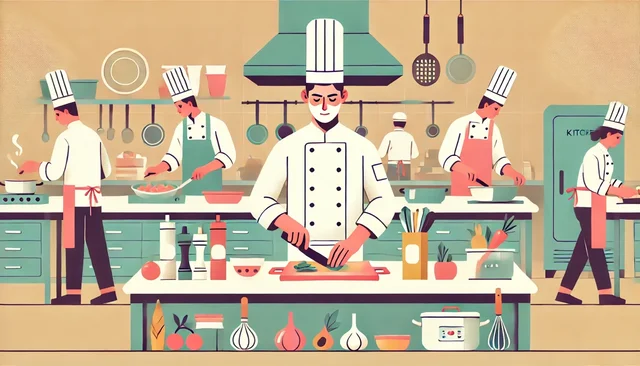 Illustration pour un CV de Second de cuisine