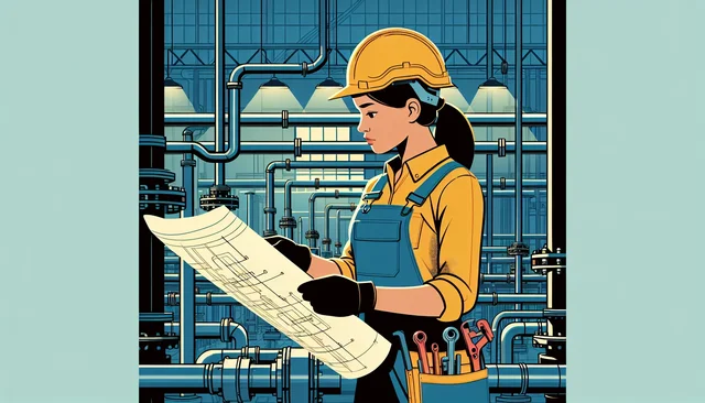 Illustration pour un CV de Tuyauteur