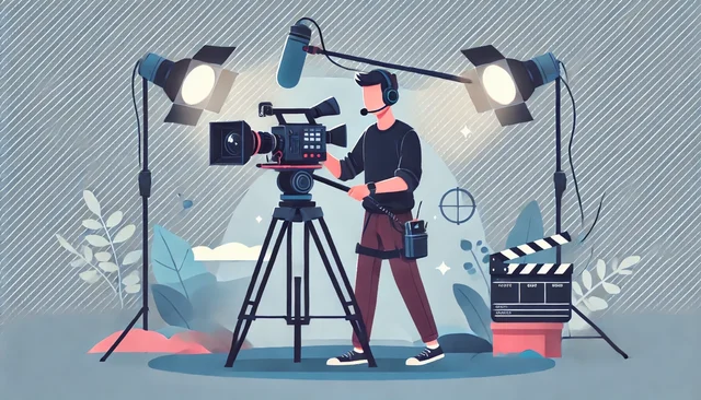 Illustration pour un CV de Cameraman