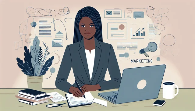 Illustration pour un CV de Chef de projet marketing