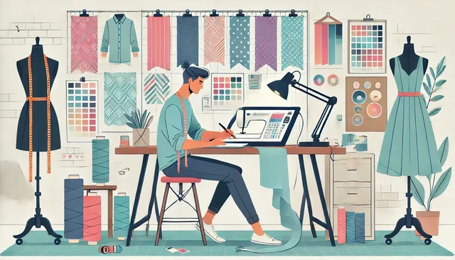 Illustration pour un CV de Designer Textile