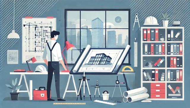 Illustration pour un CV de Architecte