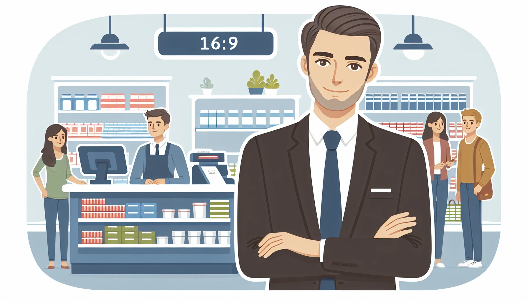 Illustration pour un CV de Directeur de Magasin
