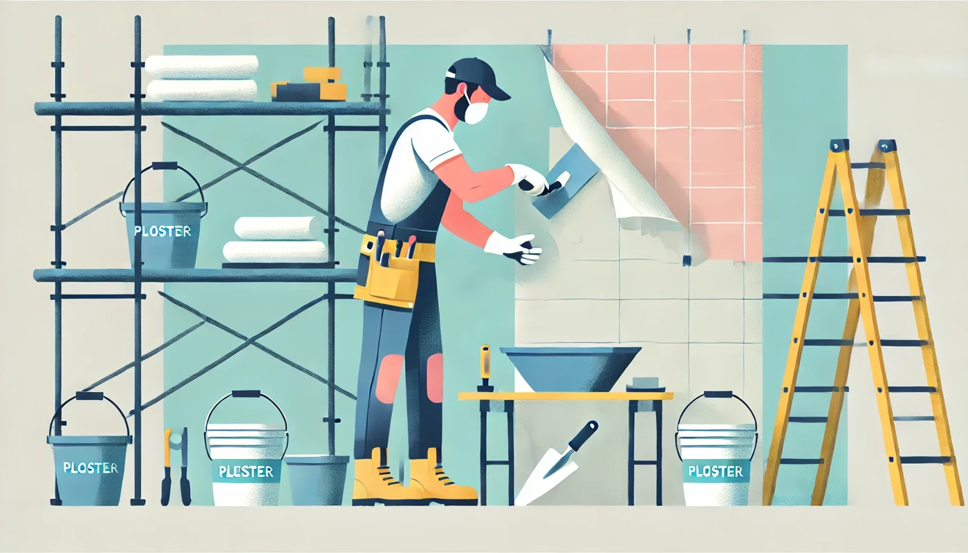 Illustration pour un CV de Platrier