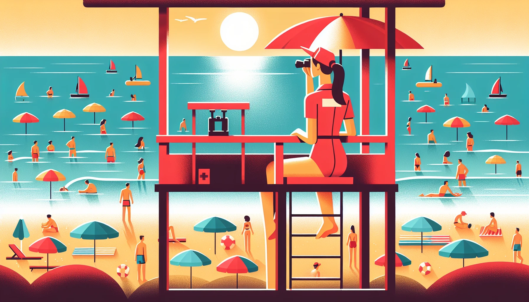 Illustration pour un CV de Plagiste