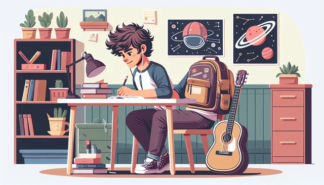 Illustration pour un CV de Lycéen