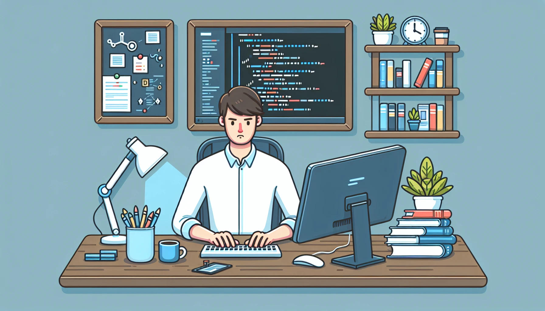 Illustration pour un CV de Développeur Web