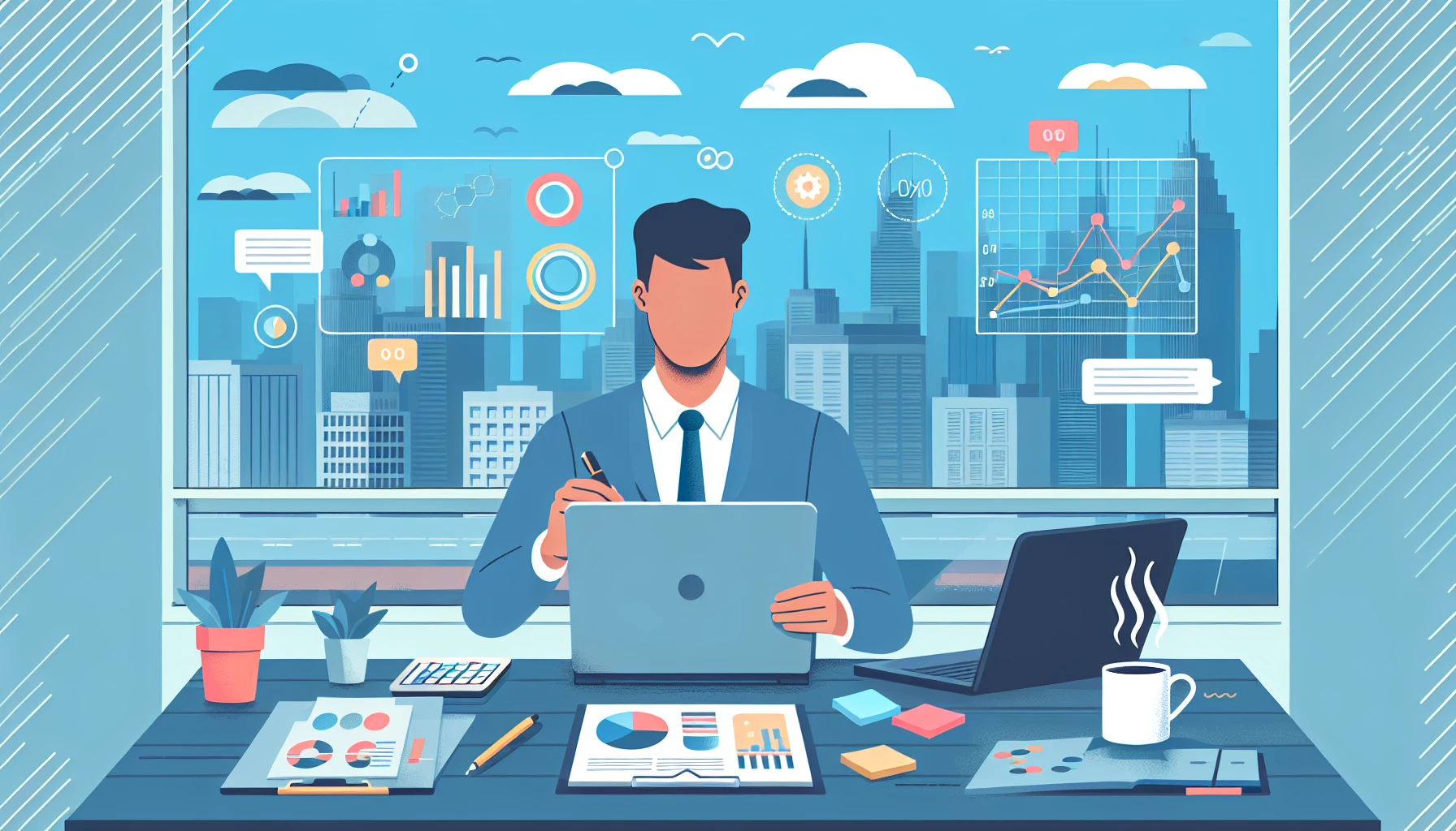 Illustration pour un CV de Chargé d’affaires