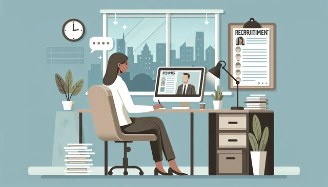 Illustration pour un CV de Responsable recrutement