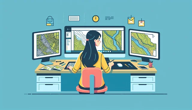 Illustration pour un CV de Géomaticien
