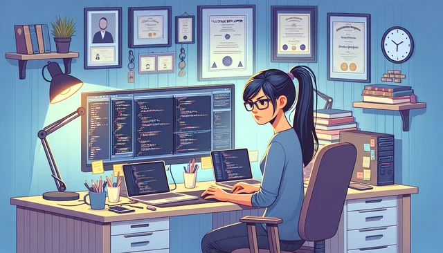 Illustration pour un CV de Développeur Full Stack