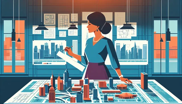 Illustration pour un CV de Urbaniste