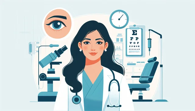 Illustration pour un CV de Ophtalmologue