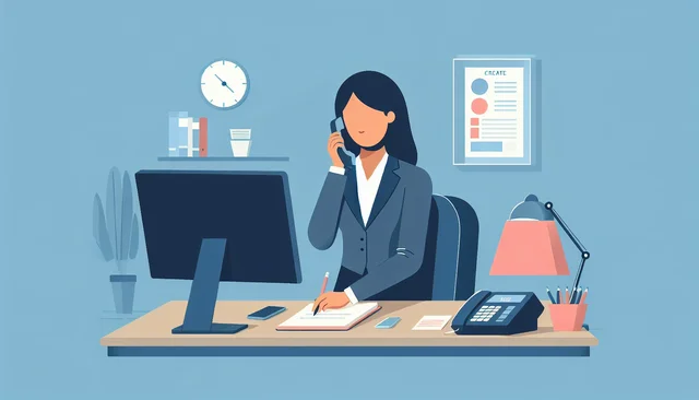 Illustration pour un CV de Secrétaire de direction