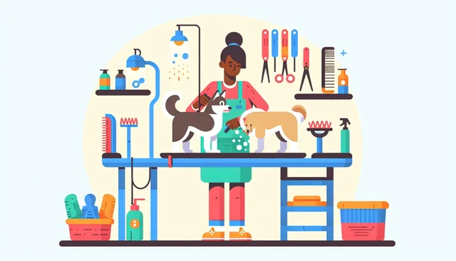 Illustration pour un CV de Toiletteur canin