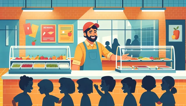 Illustration pour un CV de employé de cantine scolaire
