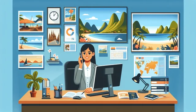 Illustration pour un CV de Agent de voyages