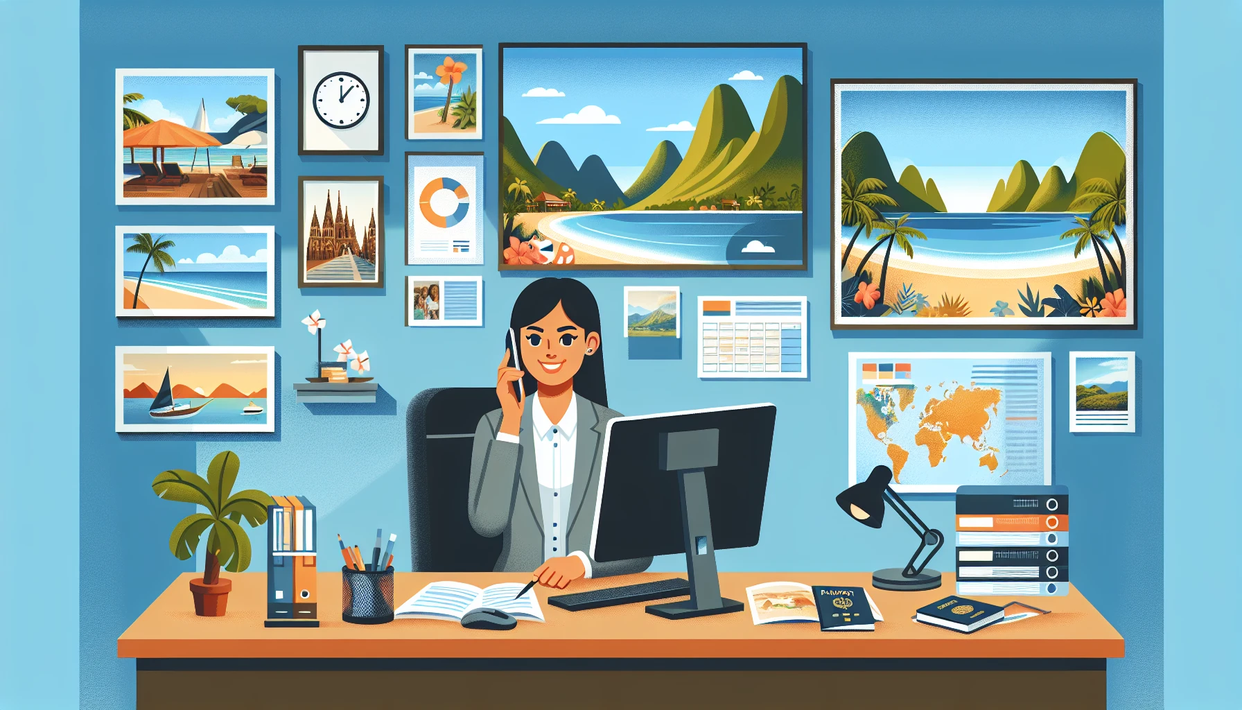 Illustration pour un CV de Agent de voyages