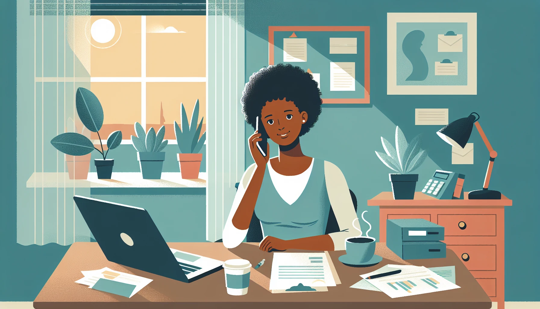 Illustration pour un CV de Assistant social