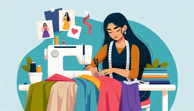 Illustration pour un CV de Couturière