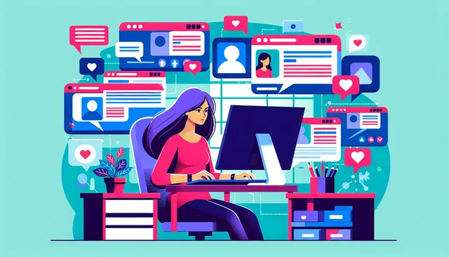 Illustration pour un CV de Community Manager
