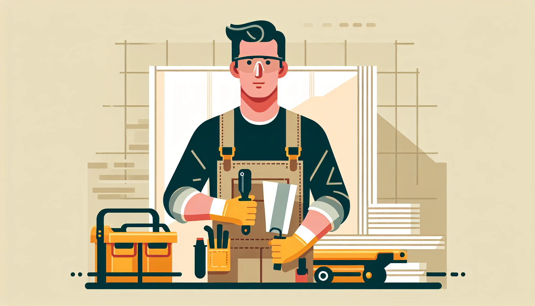 Illustration pour un CV de Plaquiste