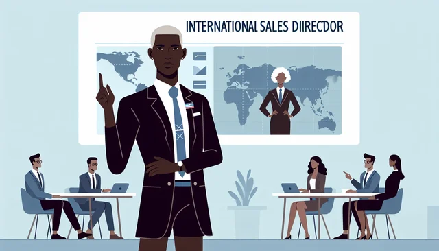Illustration pour un CV de Directeur Commercial International