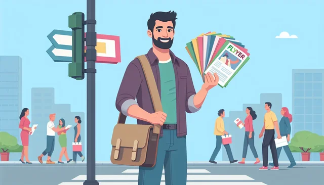 Illustration pour un CV de Distributeur de prospectus