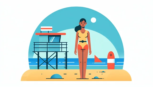 Illustration pour un CV de Surveillant de baignade