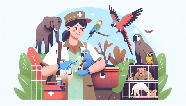 Illustration pour un CV de Soigneur animalier