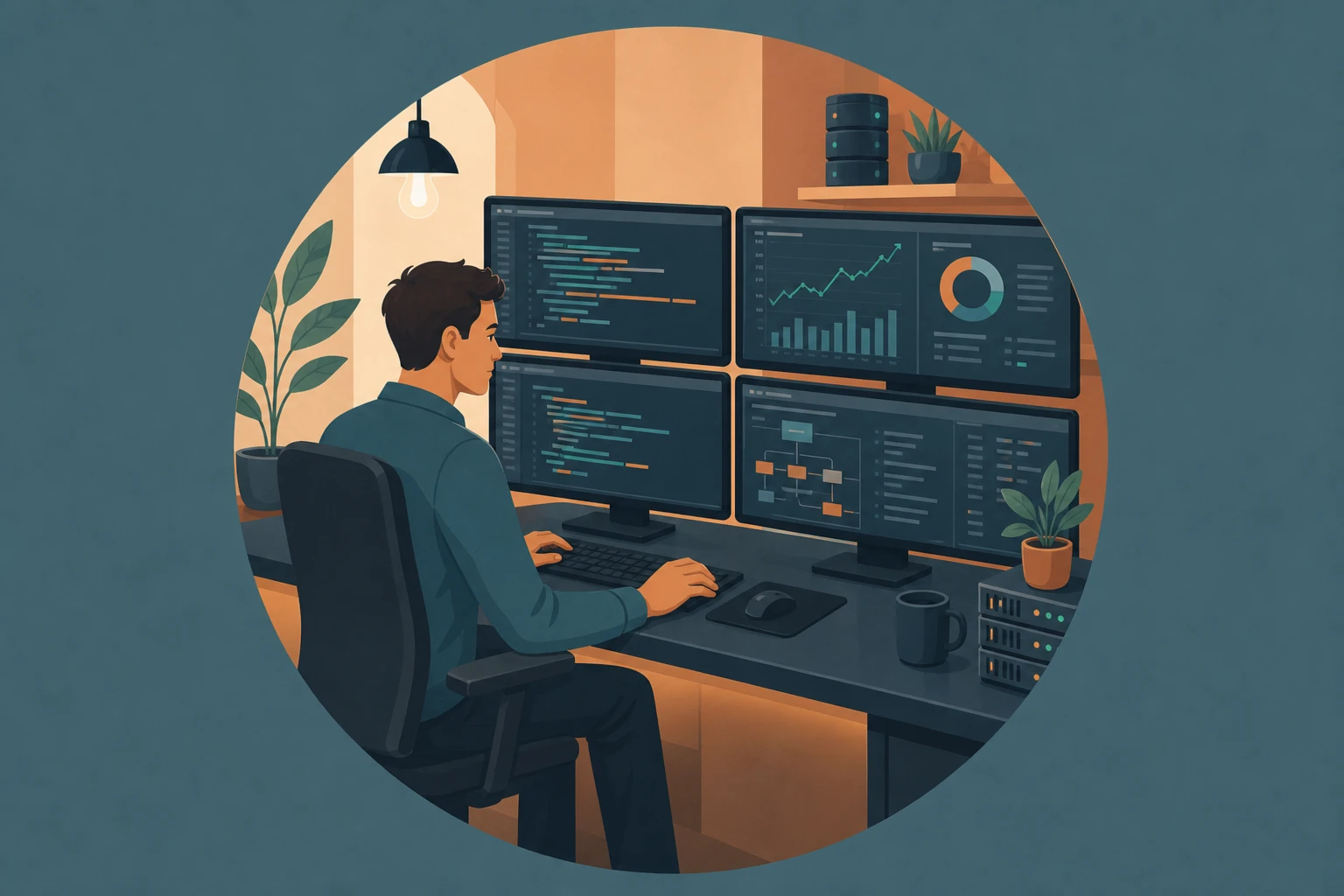 Illustration pour un CV de Administrateur base de données